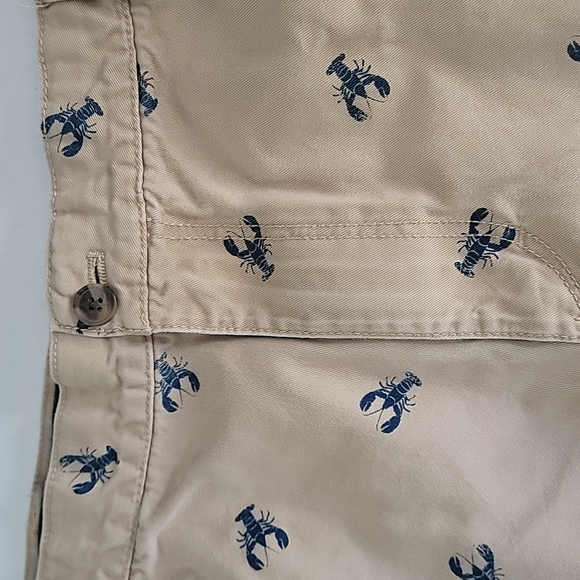 IZOD Men's Shorts Saltwater washed classics 42 Waist Beige with Navy Lob… - Picture 3 of 10